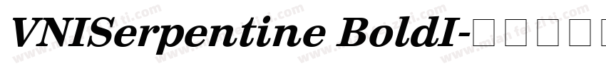 VNISerpentine BoldI字体转换